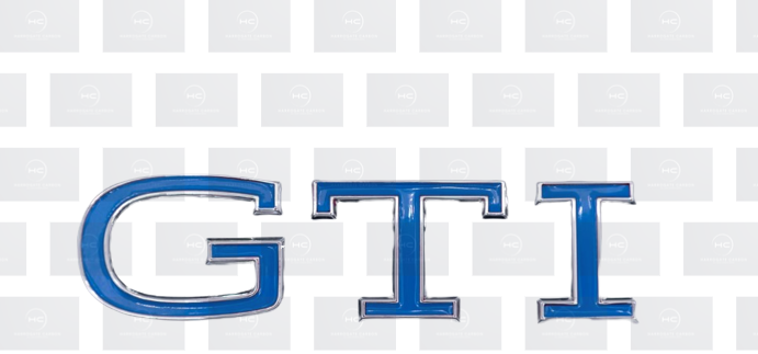 MK8 Style GTI Wording Emblem Chrome Stickers Mark Metal Lappet Decals