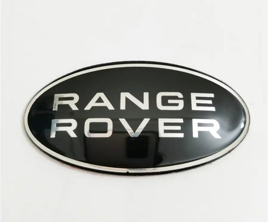 Land Rover Range Rover Grill AND Tailgate Badge Black/Silver Aluminium