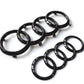 Audi Badge Gloss Black Front And Rear Rings Q3 Q5 Q7 A6 A8 SQ5 RS6