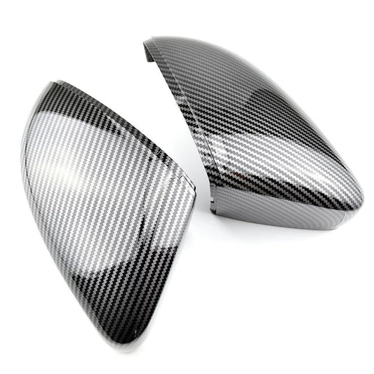 VW Polo Carbon Fiber Wing Mirror Cover Caps For VW Polo 6R 6C X2