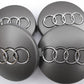 Audi Grey Alloy Wheel Centre Caps 60mm A3 A4 TT A5 A6 A8 4PC