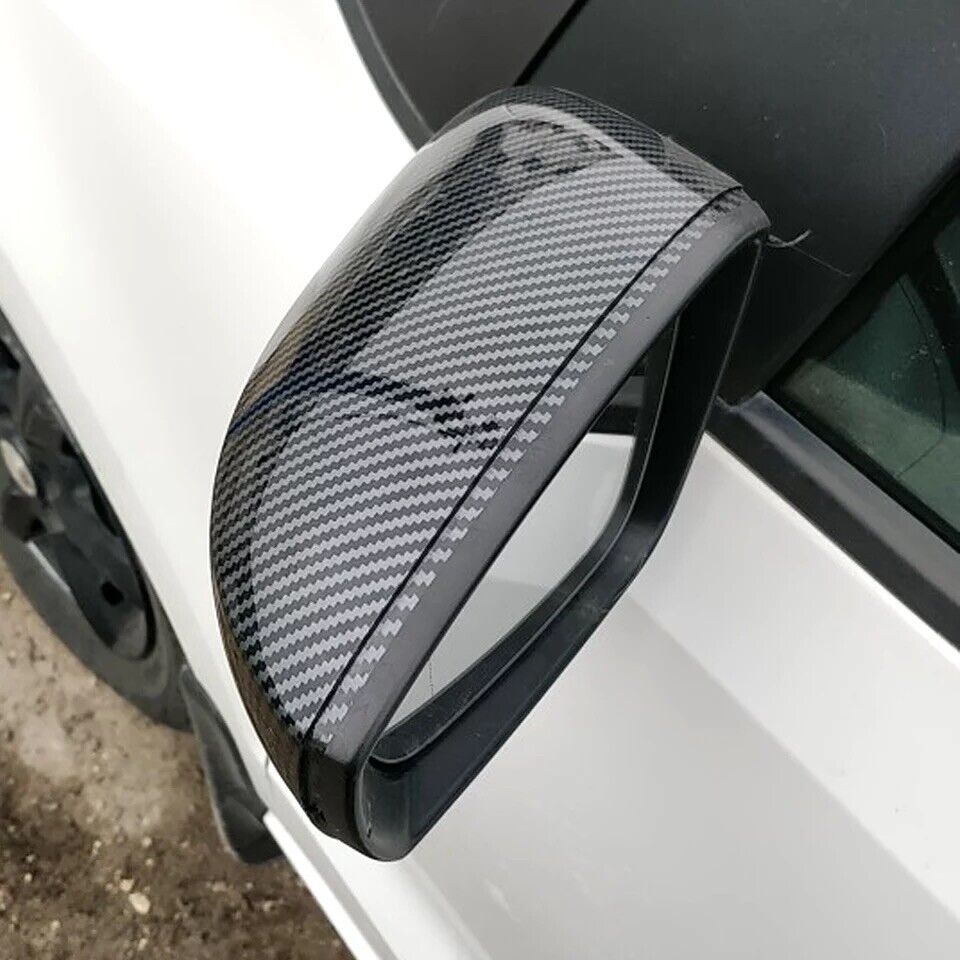 VW Polo Carbon Fiber Wing Mirror Cover Caps For VW Polo 6R 6C X2